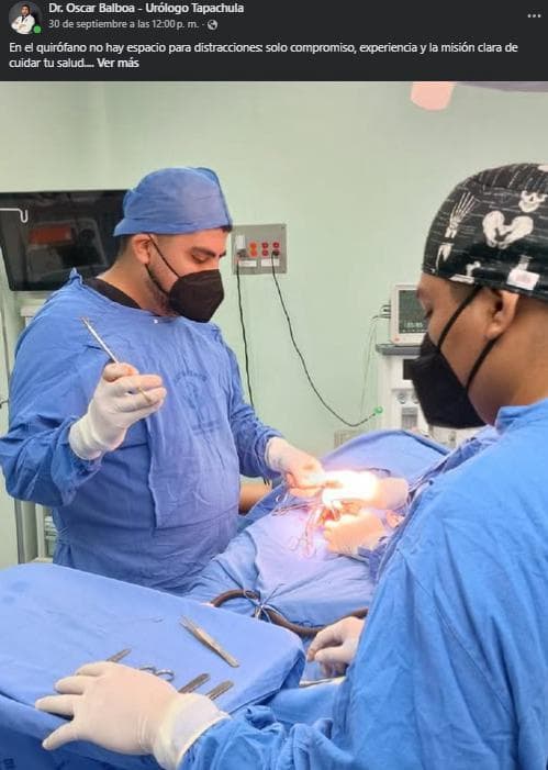 Intervención urológica especializada